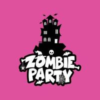 Zombie Party typography design vector
