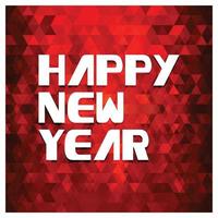 Happy New Year Typography with abstract background design vector