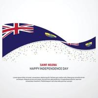 Saint Helena Happy independence day Background vector