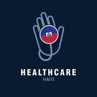 Health care logo with country flag design vector