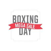 tarjeta de venta del día del boxeo con vector de diseño elegante