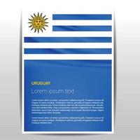 vector de diseño de bandera de uruguay