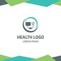 Health logo design with typography vector