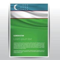 vector de diseño de bandera de uzbekistán