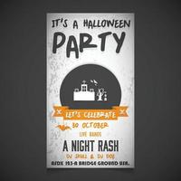 es un vector de diseño de tarjeta de invitación de fiesta de halloween