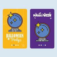 diseño de invitación de halloween feliz con vector de espejo