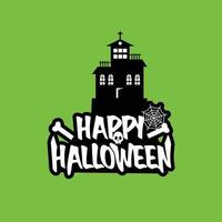 diseño de halloween con tipografía y vector de fondo claro