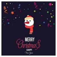 Christmas card with creative design and typography vector