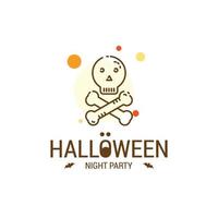 Happy Halloween design with typography and white background vector