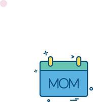 Mother's day calender icon design vector