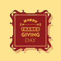 Happy Thanks Giving day design vector