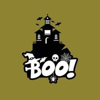 Boo typography design vector