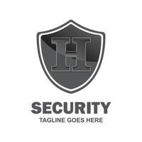 Alphabetical logo of security compnay and typography vector