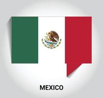 Mexico flag design vector