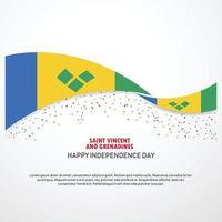 Saint Vincent and Grenadines Happy independence day Background vector