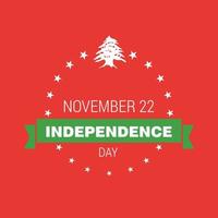 Lebanon Independence day design vector