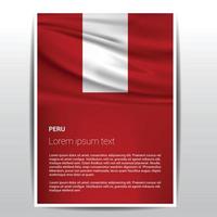 Peru flags design vector