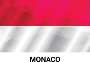 Monaco flags design vector