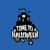 diseño de halloween con tipografía y fondo claro vector ilustración vectorial