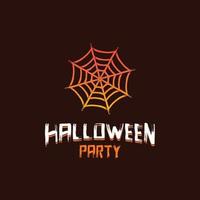 Halloween party design with dark brown background vector