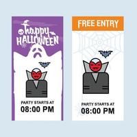 Happy Halloween invitation design with ghost vector