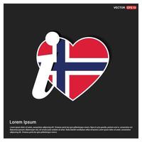 Norway flag design vector