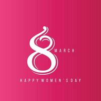 Women's day design card with creative design vector