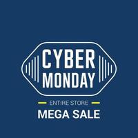 Cyber monday sale card with elegent design vector