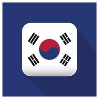 South Korea flags design vector