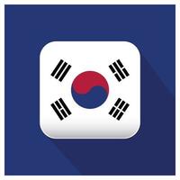 South Korea flags design vector