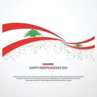 fondo de feliz día de la independencia de líbano vector