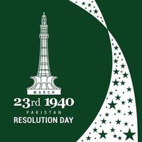 Pakistan Resolution day design vector