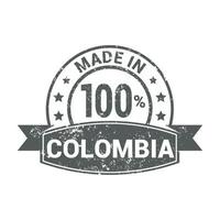 Colombia stamp design vector