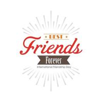 Happy Freindship day design with typography vector