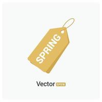 Tag design with typography and white background vector