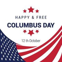 Happy Columbus day design vector