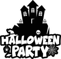 Halloween design with typography and white background vector vector illustration