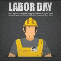 Labour day design card vector