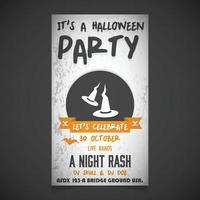 Its a Halloween party invitation card design vector