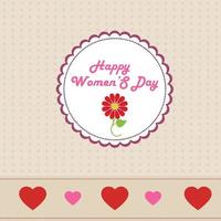 Women's day design card with creative design vector