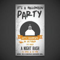 es un vector de diseño de tarjeta de invitación de fiesta de halloween