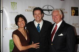 LOS ANGELES, AUG 26 - Tom Malloy and Parents arrives at the Death and Cremation Premiere at 20th Century Fox Studios on August 26, 2010 in Century City, CA photo