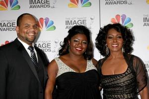 LOS ANGELES, FEB 17 - Stephen L Hightower II, Julia Pace Mitchell, Judy Pace arrives at the 43rd NAACP Image Awards at the Shrine Auditorium on February 17, 2012 in Los Angeles, CA photo