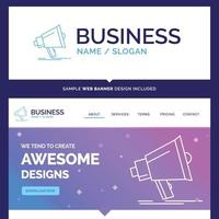 Beautiful Business Concept Brand Name Bullhorn vector