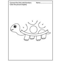 Cute Animals Dot To Dot Activity Pages For Kids vector