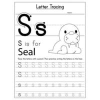 Animals Alphabet Letter Tracing Workbook vector