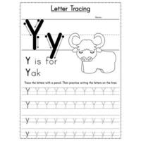 Animals Alphabet Letter Tracing Workbook vector