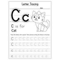 Animals Alphabet Letter Tracing Workbook vector