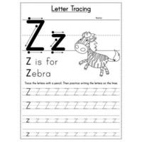 Animals Alphabet Letter Tracing Workbook vector