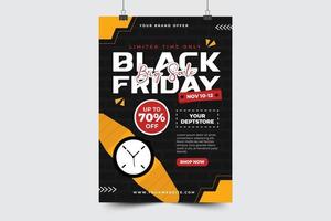 Black Friday sale poster or flyer design template vector